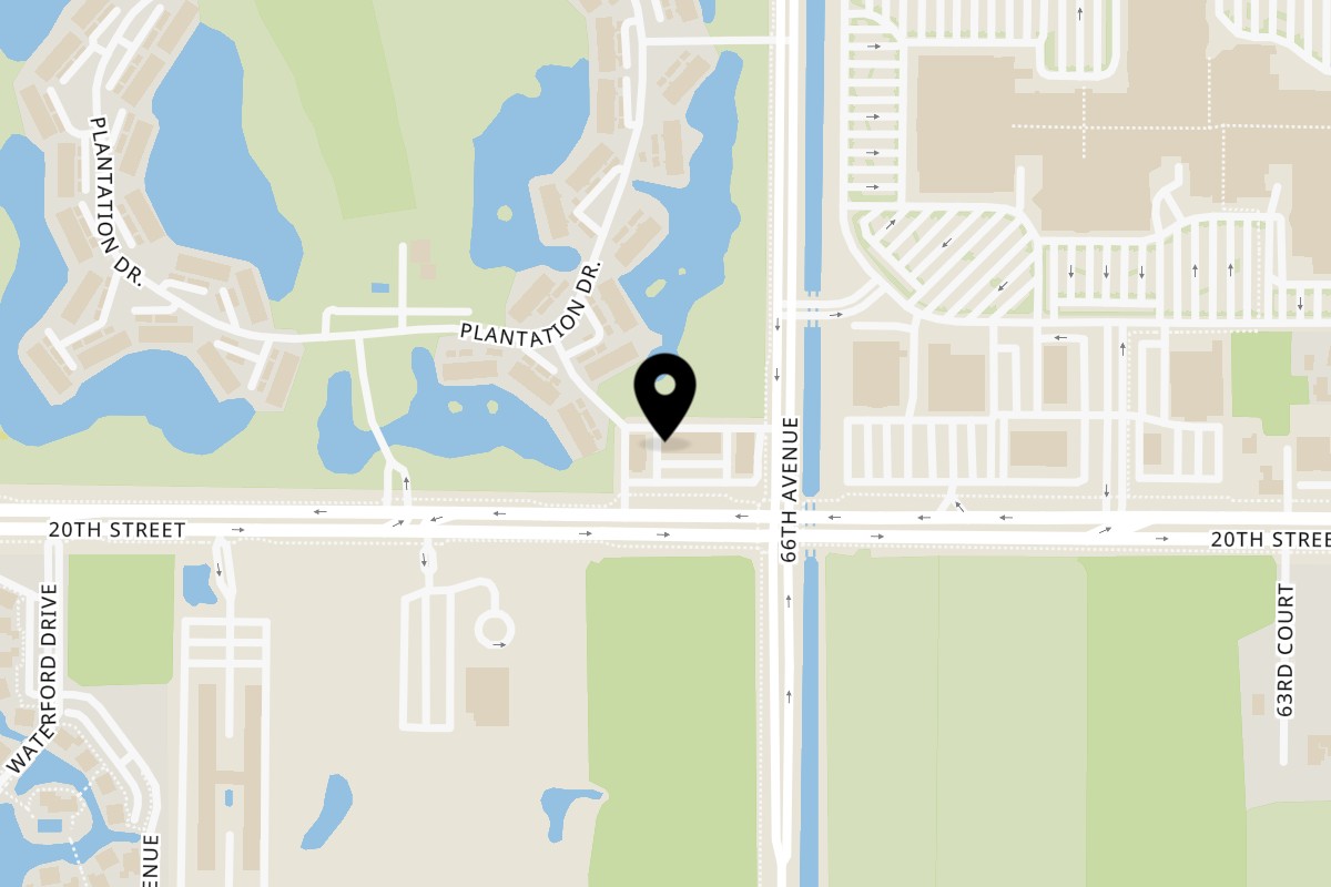 Map showing the location of Big Apple Pizza & Pasta Vero Beach on 6690 20th St in Vero Beach